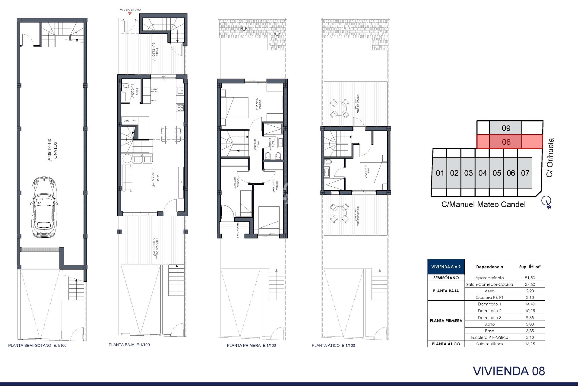 New Build - Adosados -
Rafal - Calle Manuel Mateo Candel, 242
