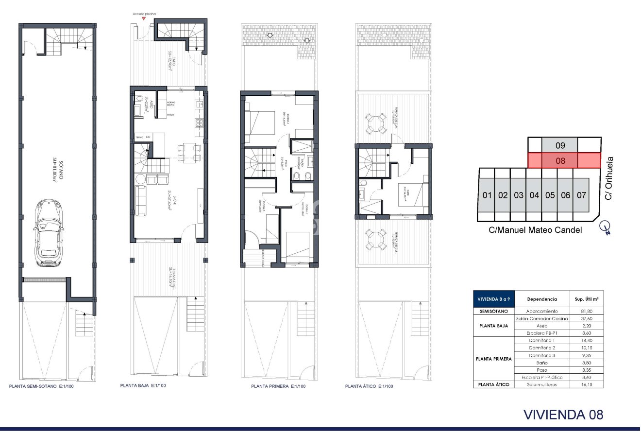 New Build - Adosados -
Rafal - Calle Manuel Mateo Candel, 242