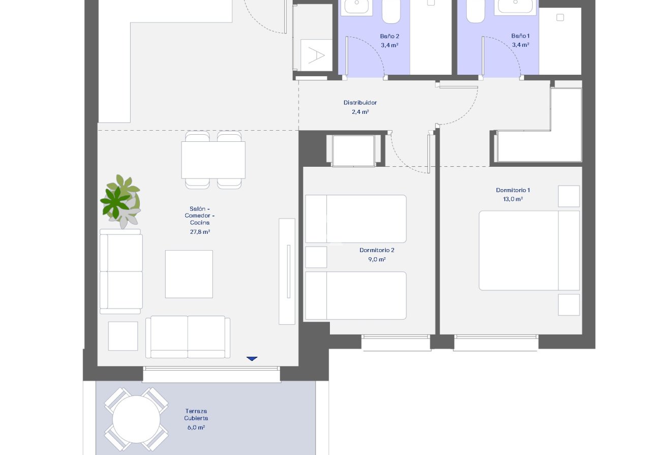 New Build - Apartamentos -
Málaga - Avenida Jose Ortega y Gasset s/n