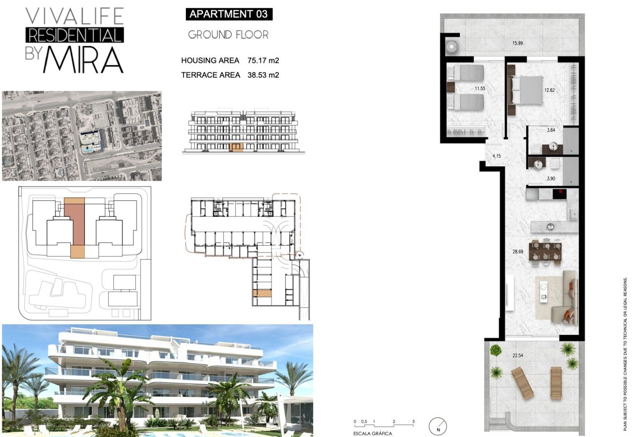 Neue Gebäude - Planta baja -
Orihuela Costa - Cabo roig - La Zenia